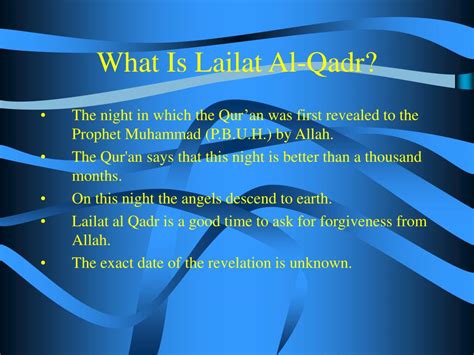 Facts About Lailat Al Qadr